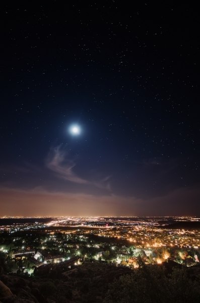 Photograph Javier De La Torre The City The Moon And The Stars on One Eyeland